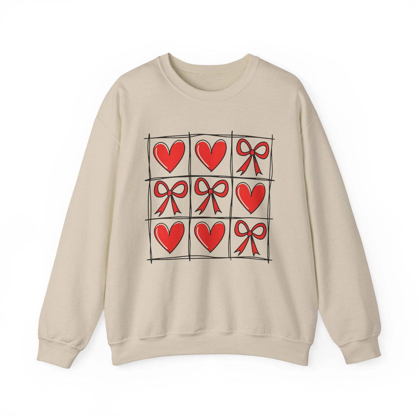 Valentine's Heart and Bow Sweatshirt