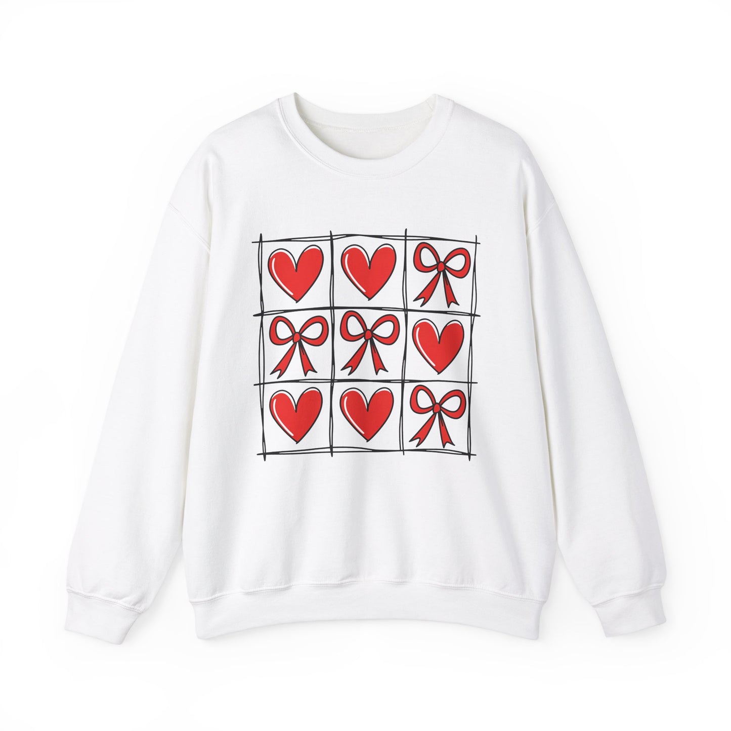 Valentine's Heart and Bow Sweatshirt